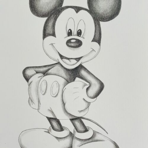 tegning af Mickey Mouse