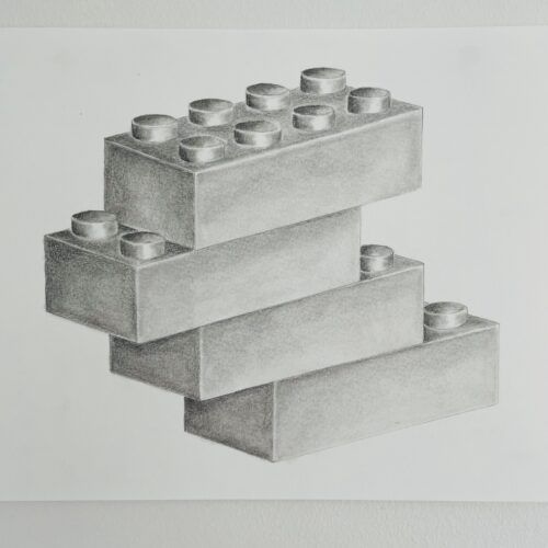 tegning af legoklodser